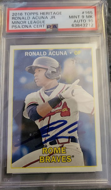 Acuna minor league auto