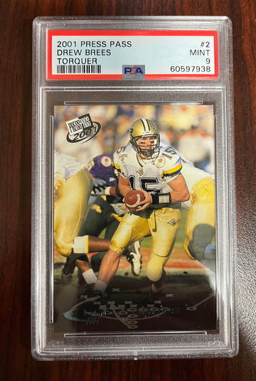 2001 Press Pass Drew Brees Torquer PSA 9