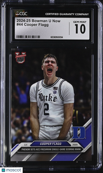 2024 Bowman U Now Cooper Flagg #44 CGC 10