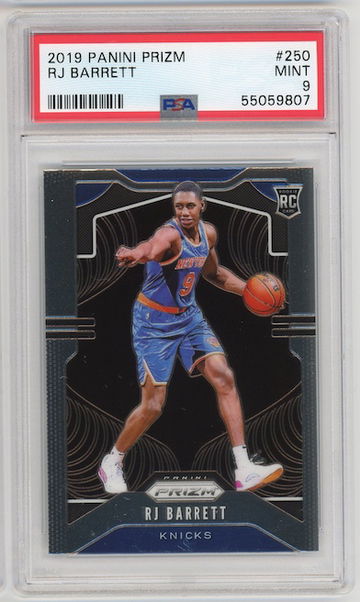 RJ Barrett 2019 Prizm PSA 9 Rookie