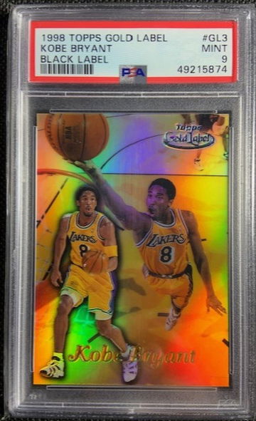 1998 Topps Gold Label Kobe Bryant Black Label #GL3 PSA 9 MINT Black Mamba