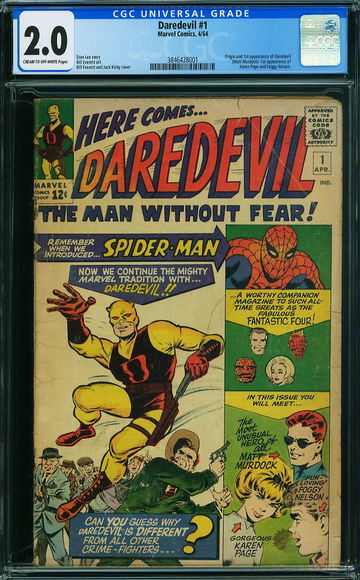 Daredevil 1 CGC 2.0 1st Appearance of Daredevil (Matt Murdock)