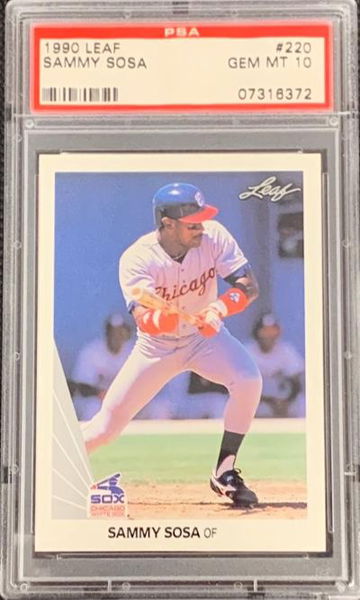 1990 Leaf Sammy Sosa Rookie PSA 10 White Sox 