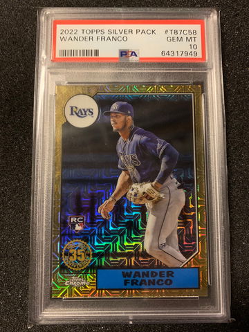 Wander Franco 2022 Topps T87C58 Silver Pack Chrome Mojo 1987 RC PSA 10