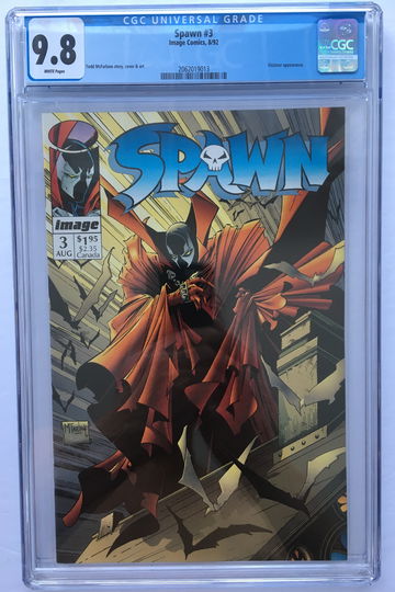 SPAWN #3 CGC 9.8 FREE S/H.