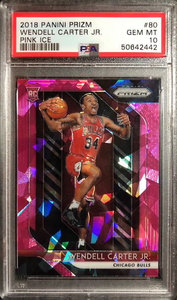 2018 Prizm Wendell Carter Jr. #80 PINK ICE PSA 10 GEM MINT 