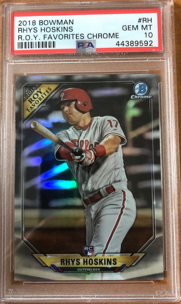 2018 Bowman Chrome Rhys Hoskins ROY Favorites PSA 10