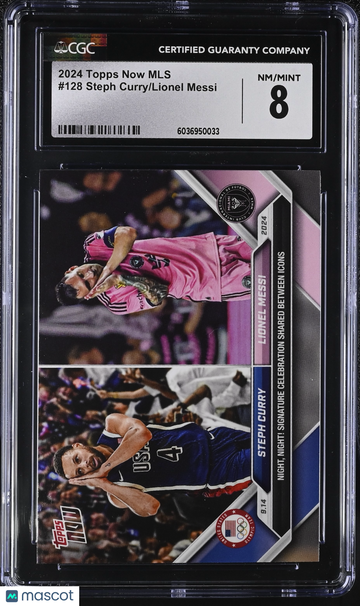 2024 Topps Now MLS Steph Curry/Lionel Messi #128 CGC 8
