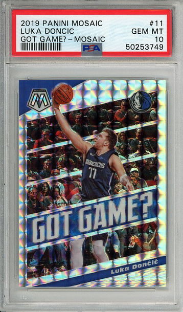 Luka Doncic 2019-20 Panini Mosaic Got Game? #11 Mosaic PSA 10 Gem Mint! 3749