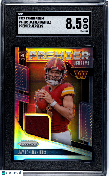 2024 Panini Prizm Jayden Daniels #PJ-JDS Premier Jerseys SGC 8.5