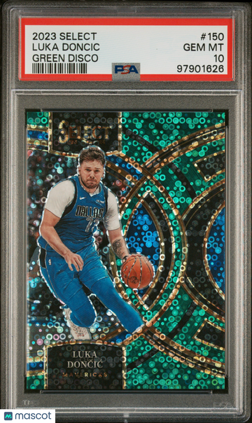 2023 Panini Select Luka Doncic #150 Green Disco PSA 10