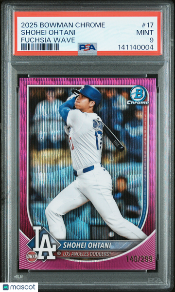 2025 Bowman Chrome Shohei Ohtani #17 Fuchsia Wave /299 PSA 9