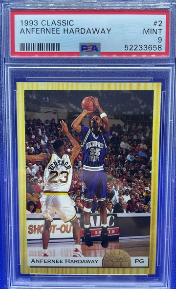 1993 CLASSIC DRAFT PICKS ANFERNEE HARDAWAY RC #2 PSA 9 MINT PENNY LOW POP