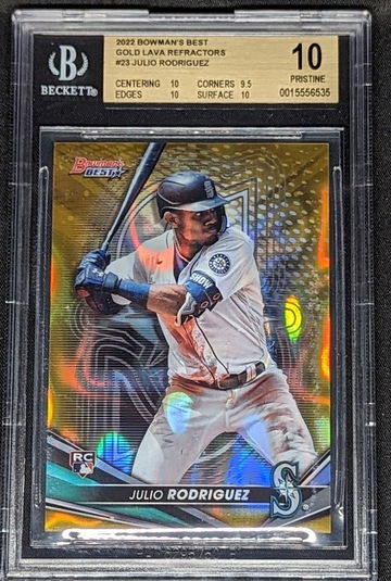 2022 Bowman Best Gold Lava Refractor Julio Rodriguez RC