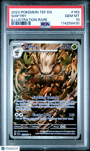 2024 Pokemon Tef EN-Temporal Forces Shiftry Illustration Rare PSA 10 #163