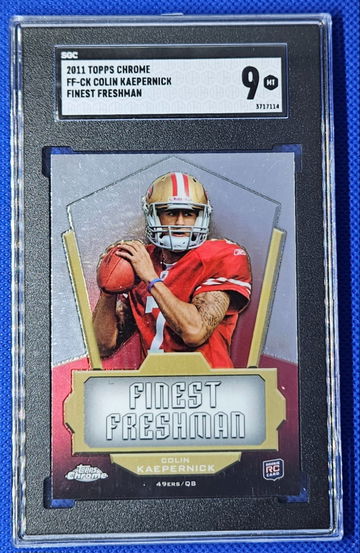 Colin Kaepernick 2011 Topps Chrome Rookie Finest Freshmen SGC 9 49'ers