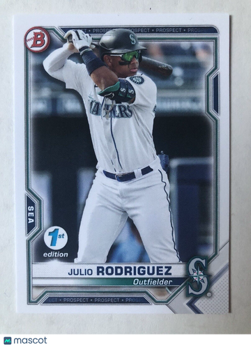 JULIO RODRIGUEZ 2021 Bowman 1st Edition BFE-86 Prospect Seattle Mariners