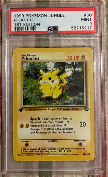 1999 Pokémon Jungle 1st Edition Pikachu #60 PSA 9