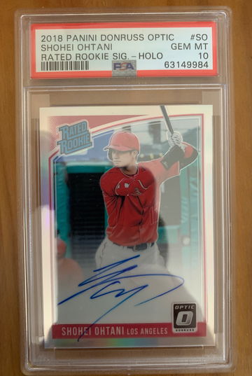 2018 optic ohtani holo auto rookie PSA 10