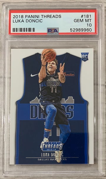 2018 Panini Threads Luka Doncic PSA 10 - blue