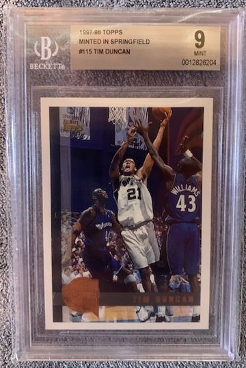Tim Duncan 1997 Topps Minted 