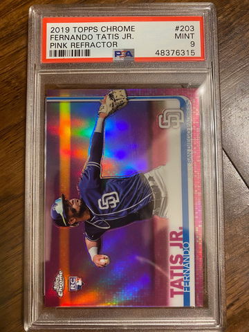 2019 Topps Chrome Fernando Tatis Jr. Pink Refractor PSA 9