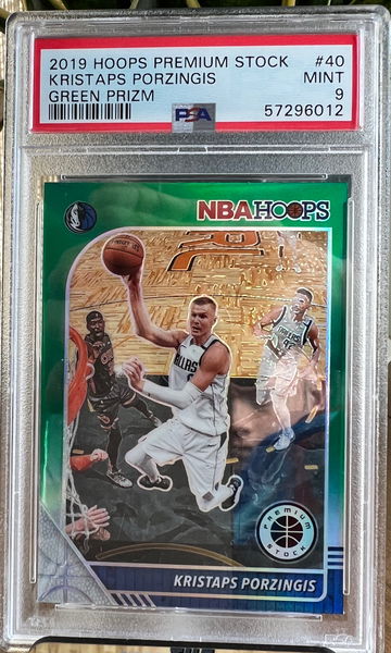 KRISTAPS PORZINGIS 2019-20 NBA Hoops Premium Stock Green Prizm PSA 9 Low Pop 🔥