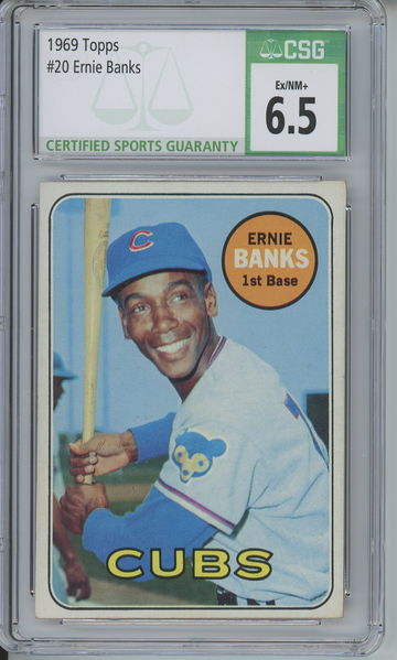 1969 Topps Ernie Banks #20 CSG 6.5