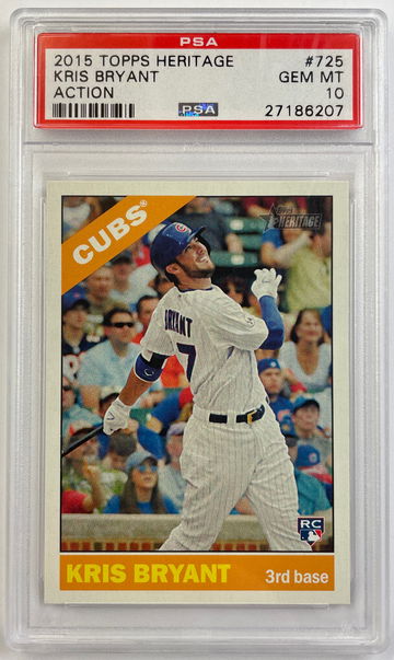 2015 Topps Heritage Action Kris Bryant PSA 10