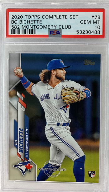 Bo Bichette 2020 Topps Complete Set 582 Montgomery Club PSA 10 Gem Mint Rookie