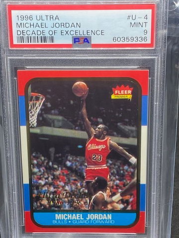 1996-97 Fleer Ultra Michael Jordan Decade of Excellence PSA 9