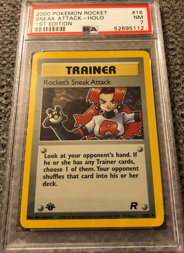 Pokemon Team Rocket 1st Edition Sneak Attack PSA 7