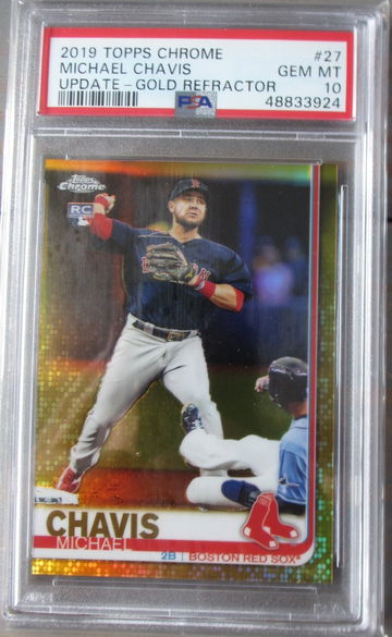Michael Chavis RC 2019 Topps Chrome Update Gold Refractor #/50 PSA 10