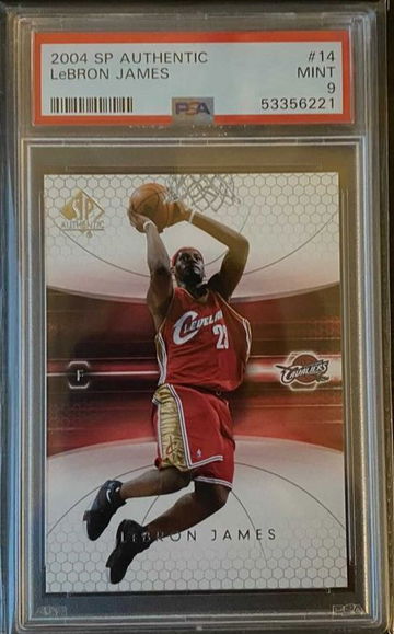 2004 SP Authentic Lebron James #14 PSA 9 