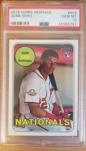 2018 HERITAGE HIGH JUAN SOTO 502 RC PSA 10