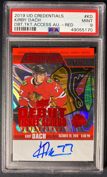 2019 UD credentials Kirby dock debut ticket read auto/65