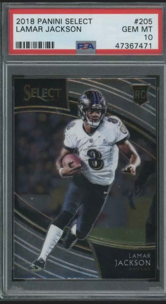 2018 Panini Select Lamar Jackson - Field Level PSA 10