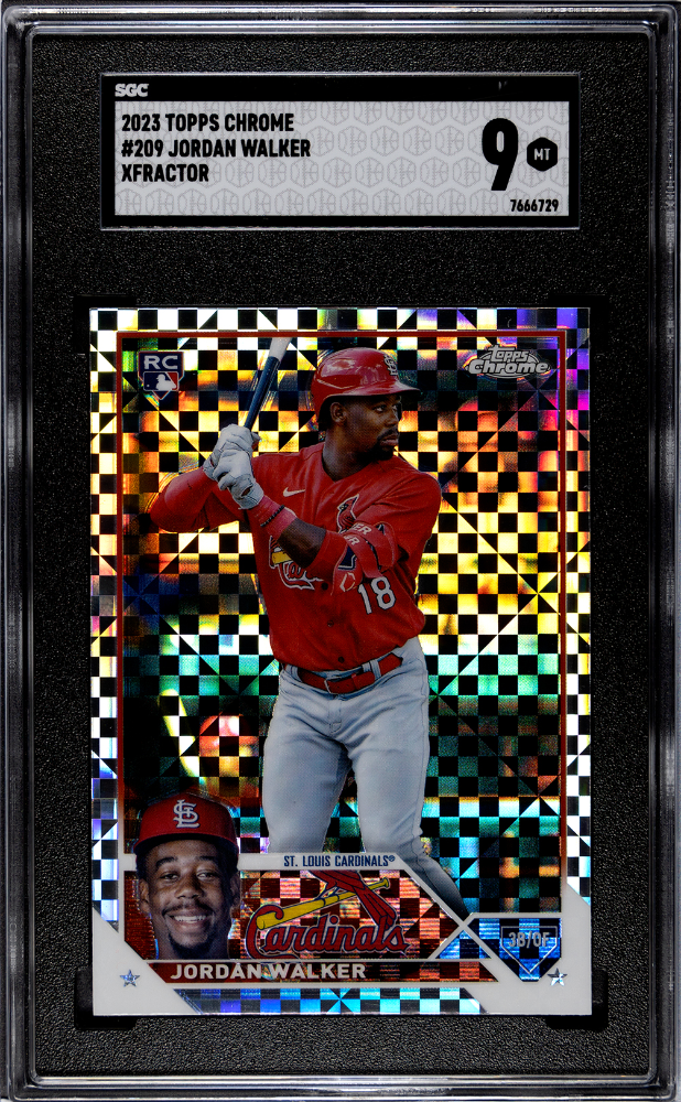 JORDAN WALKER 2023 Topps Chrome X-Fractor ROOKIE #209 SGC 9