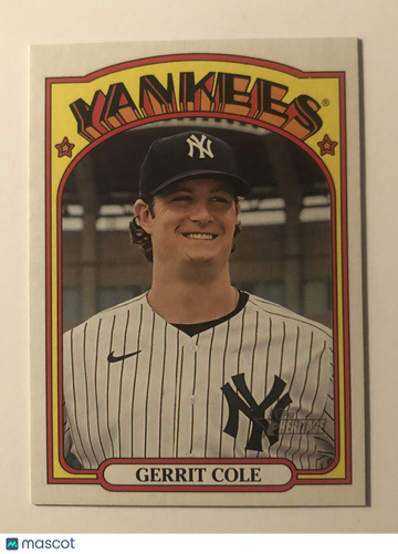 GERRIT COLE 2021 Topps Heritage #249 Mini Card SP #099/100 New York Yankees