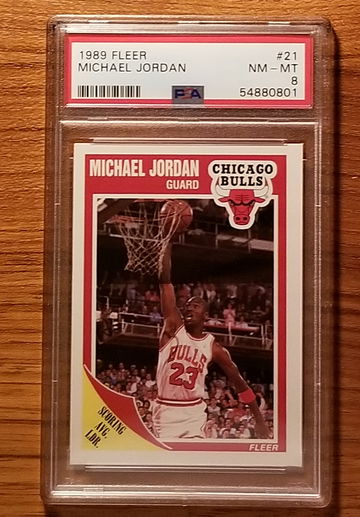 1989 fleer Michael Jordan #21 psa 8 near mint HOF goat