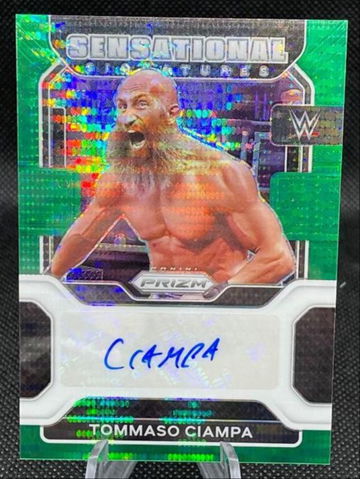 2022 Prizm WWE Tommaso Ciampa Green Pulsar Autograph SSP /10