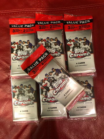 2020 Topps Chrome Update Cello 7 Pack Lot Luis Robert Rookies