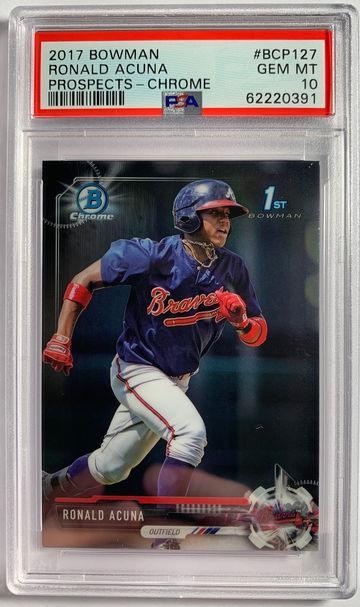 2017 Bowman Ronald Acuna Prospects Chrome #BCP127 PSA 10