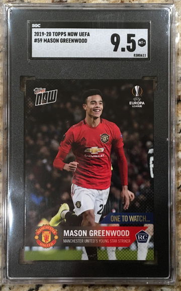 2019-20 Topps NOW UEFA #59 Mason Greenwood RC - SGC 9.5
