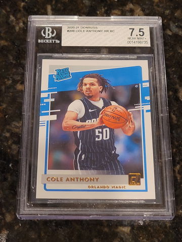2020-21 Cole Anthony Donruss Rated Rookie #208 BGS 7.5