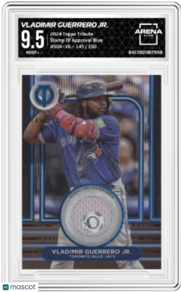 2024 Topps Tribute Vladimir Guerrero Jr. #SOA-VG Stamp of Approval /150 Blue Arena Club 9.5