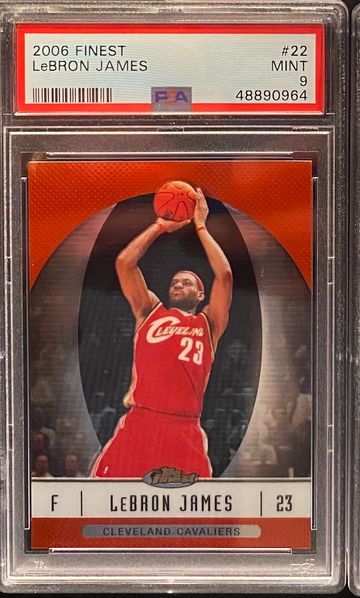2006 Topps Finest Lebron James PSA 9