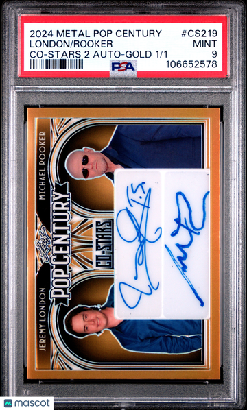 2024 Leaf Metal Pop Century Co-Stars 2 Autographs Rooker London #CS219 PSA 9