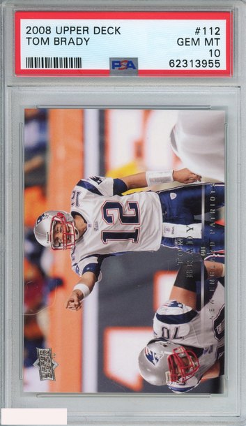 2008 UPPER DECK TOM BRADY #112 NEW ENGLAND PATRIOTS PSA 10 GEM MT