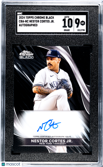 2024 Topps Chrome Black Nestor Cortes JR. #CBA-NC Autograph SGC 9 Auto 10
